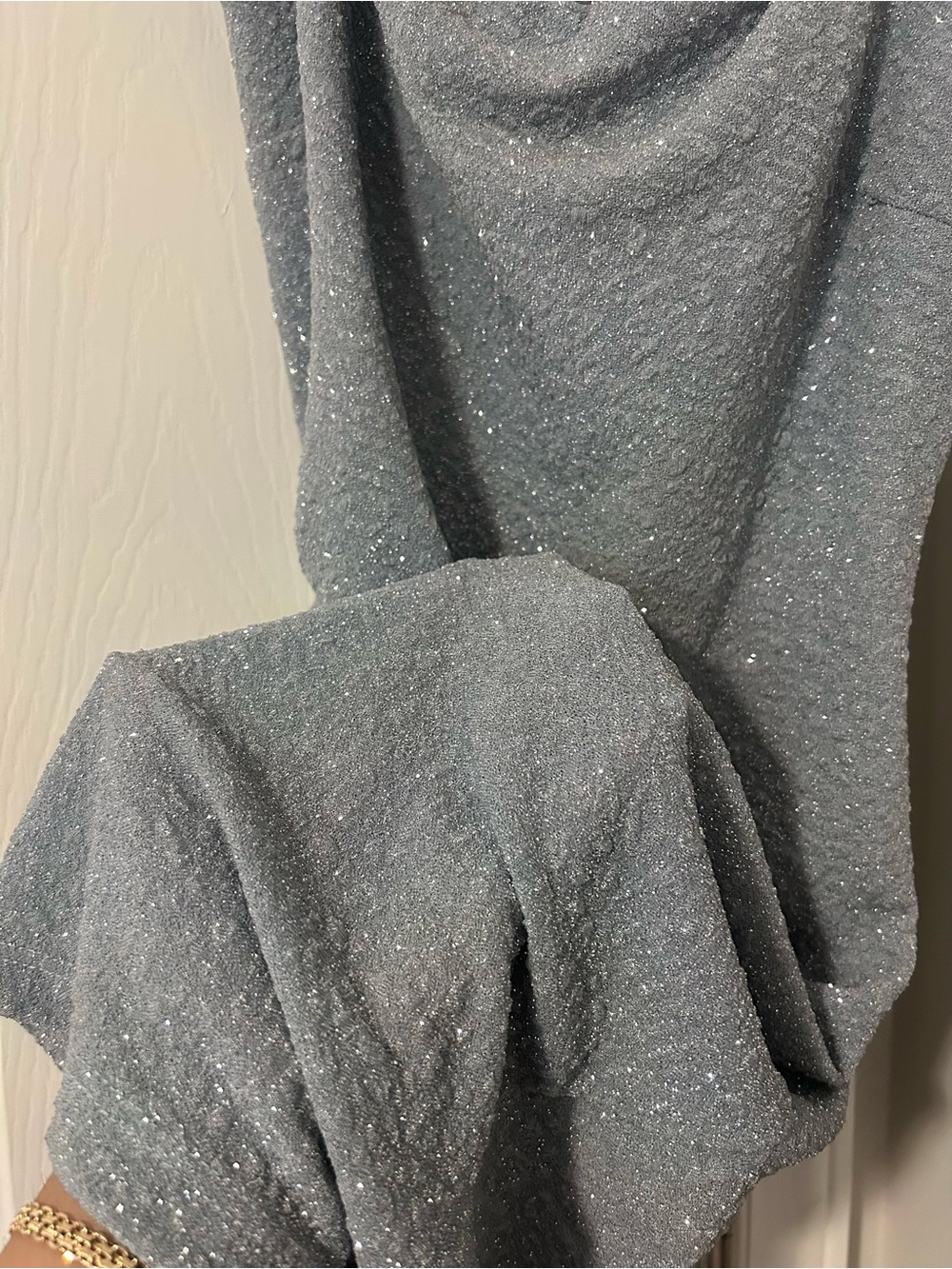 Sparkle Ruched Bodycon Mini Dress - Gray - Picture 2 of 3